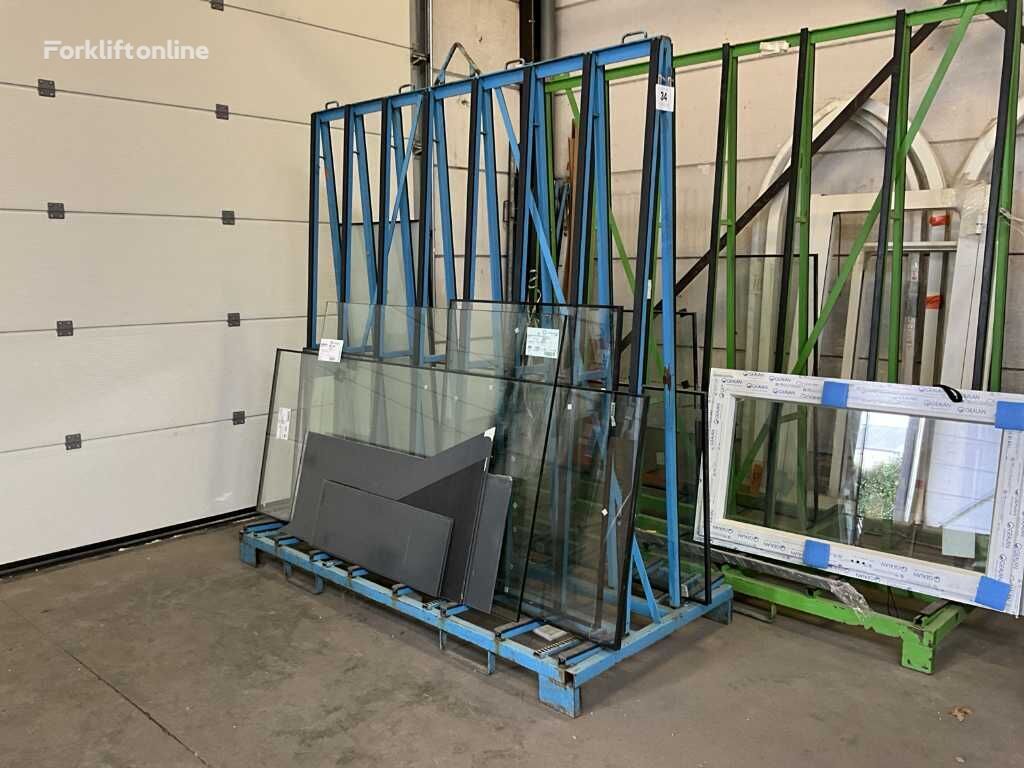 стеллаж для склада Double-sided metal glass/plate trestle with contents